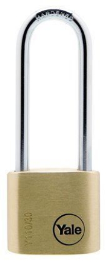 Yale Classic Series Outdoor Solid Brass Long Shackle Padlock 30mm With