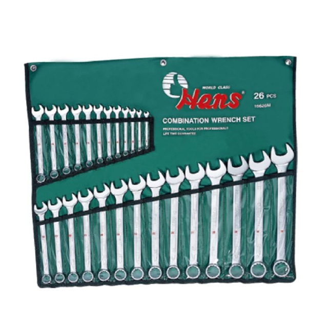 Hans Tools Combination Wrench Set Silver 16614M