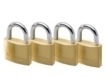 Picture of MASTER LOCK BRASS PADLOCK 4 KEYED ALIKE 30MM HARD STEEL SHACKLE MSP1901Q