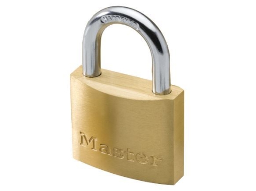 Picture of MASTER LOCK BRASS PADLOCK 40MM HARD STEEL. SHACKLE MSP1902D