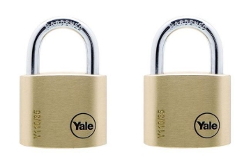 Show details for Yale Classic Series Outdoor Solid Brass Padlock 35mm with Multi-pack - Y110/35/121/2 Picture of Yale Classic Series Outdoor Solid Brass Padlock 35mm with Multi-pack - Y110/35/121/2