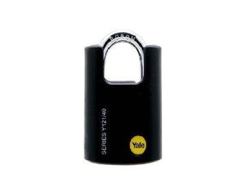 Show details for Yale Classic Series Outdoor Black Plastic Covered Brass Padlock (Baron Shackle) 40mm - Y121/40/125/1 Picture of Yale Classic Series Outdoor Black Plastic Covered Brass Padlock (Baron Shackle) 40mm - Y121/40/125/1