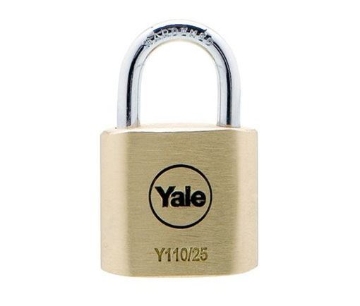 Show details for Yale Classic Series Outdoor Solid Brass Padlock 25mm with Multi-pack - Y110/25/115/1 Picture of Yale Classic Series Outdoor Solid Brass Padlock 25mm with Multi-pack - Y110/25/115/1