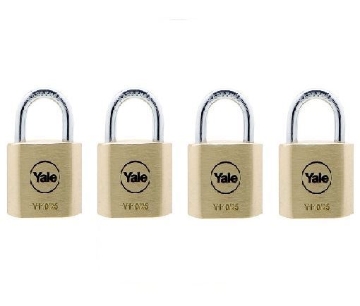 Show details for Yale Classic Series Outdoor Solid Brass Padlock 25mm with Multi-pack - Y110/25/115/4 Picture of Yale Classic Series Outdoor Solid Brass Padlock 25mm with Multi-pack - Y110/25/115/4