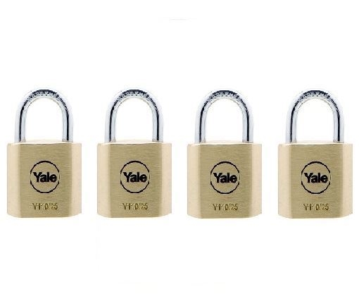 Picture of Yale Classic Series Outdoor Solid Brass Padlock 25mm with Multi-pack - Y110/25/115/4