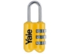 Picture of Yale Colored Luggage 3-digit Combination Lock (Yellow) 23mm - YP2/23/128