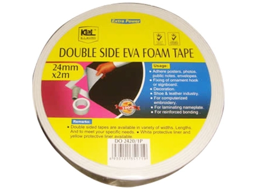 Picture of KL & LING  EVA FOAM DOUBLE-SIDED TAPE 24MM X 2M WHITE KIDO2420/1P