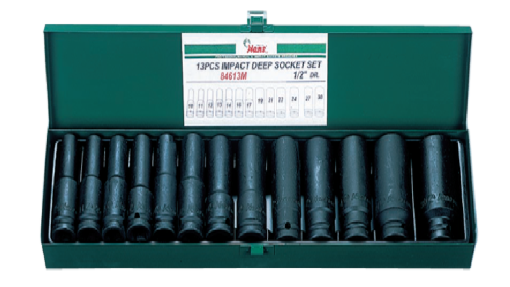 Picture of Hans 1/2 DR. Deep Impact Socket Set 13 Pcs, 84613A