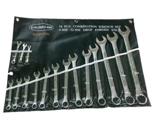 Picture of S-Ks Tools USA 16Pcs Heavy Duty Combination Wrench Set, SKSCWSM16