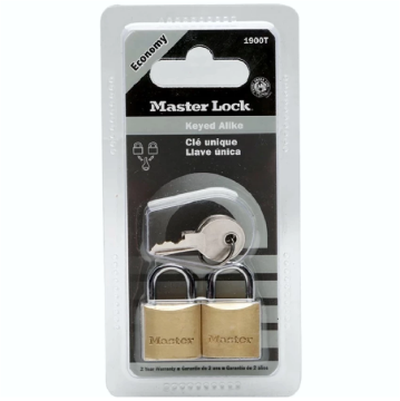 Show details for Master Lock Economy Brass Padlock No. 1900T 20mm (2pcs/key alike) Picture of Master Lock Economy Brass Padlock No. 1900T 20mm (2pcs/key alike)