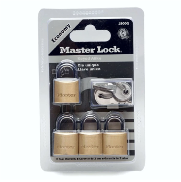 Show details for Master Lock Economy Brass Padlock 4 Sets No. 1900Q 19mm Picture of Master Lock Economy Brass Padlock 4 Sets No. 1900Q 19mm