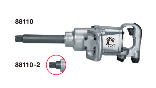 Picture of Hans 1 " DR. Short Anvil (2.36") X 2500 Ft. Lbs. Air Impact Wrench, 88110-2