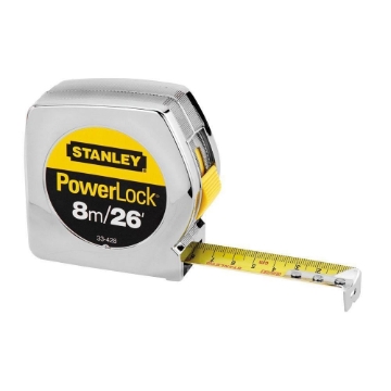 Show details for Stanley Power Lock Tape Rule 8M/26'FT- 334282 Picture of Stanley Power Lock Tape Rule 8M/26'FT- 334282