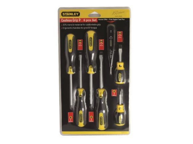 Picture of Stanley Cushion Grip Screwdriver Set 6PCS. With Bonus (CARDED) STHT92002-8