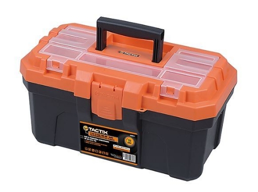 Tactix Plastic Tool Box - 6kg, Black