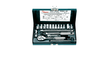 Picture of Hans 1/4" Drive 6 Points  18 Pcs. Socket Wrench Set - Metric Size
