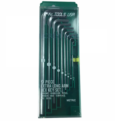 Picture of S-Ks Tools USA 042-9VHC Extra Long Arm Allen Wrench Set (Silver) - Inches Size