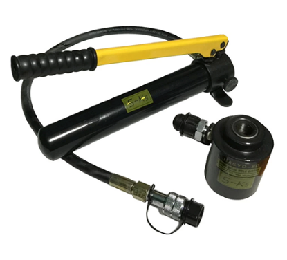 Picture of S-Ks Tools USA JMSYK-8D 11 Ton Hydraulic Knock Out Punch Driver Kit Hole Tool Hand Pump (Black/Yellow)