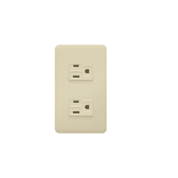 Picture of Royu Duplex Flat Pin Outlet with Ground WH922