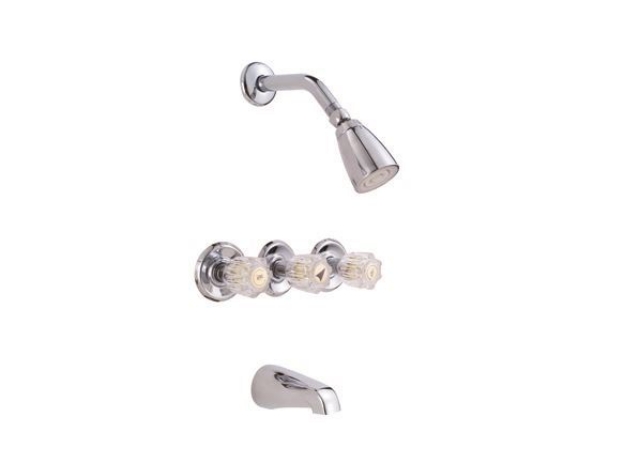 Picture of Eurostream Standard Three Lever Tub,Faucet & Shower Chrome Handle DZ22346CP