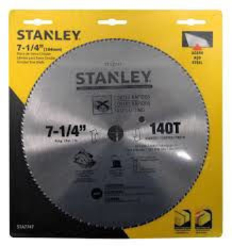 Show details for Stanley Circular Saw Blade Carbide Teeth 140T x 7-1/4 Picture of Stanley Circular Saw Blade Carbide Teeth 140T x 7-1/4