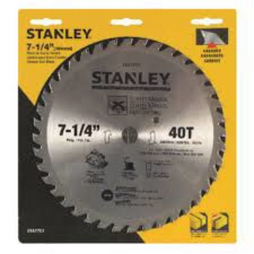 Show details for Stanley Circular Saw Blade Carbide Teeth 40T x 7-1/4" Picture of Stanley Circular Saw Blade Carbide Teeth 40T x 7-1/4"