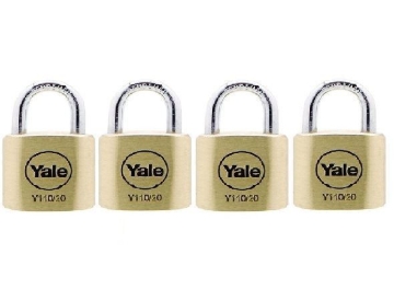 Show details for Yale Classic Series Outdoor Solid Brass Padlock 20mm with Multi-pack Y110/20/111/4 Picture of Yale Classic Series Outdoor Solid Brass Padlock 20mm with Multi-pack Y110/20/111/4