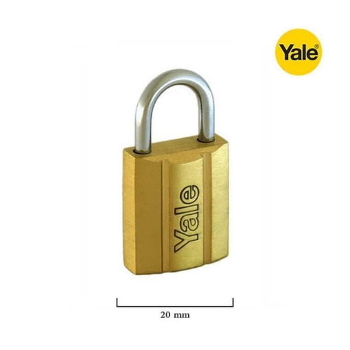 Picture of Yale V14020, Brass Padlock 20mm, V14020