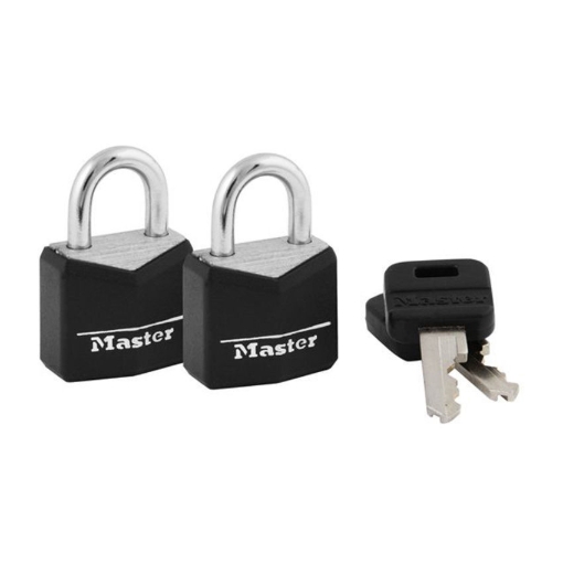Picture of MASTER LOCK BRASS PADLOCK 2 KEYED 19MM x 11MM SHACKLE BLACK MSP121TBLK