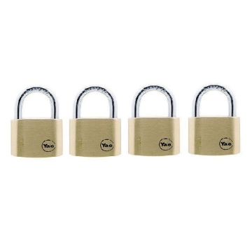 Show details for Yale Padlock Solid Brass 40mm 22mm Shackle 4 pc KA, YLHY110/40/123/4 Picture of Yale Padlock Solid Brass 40mm 22mm Shackle 4 pc KA, YLHY110/40/123/4