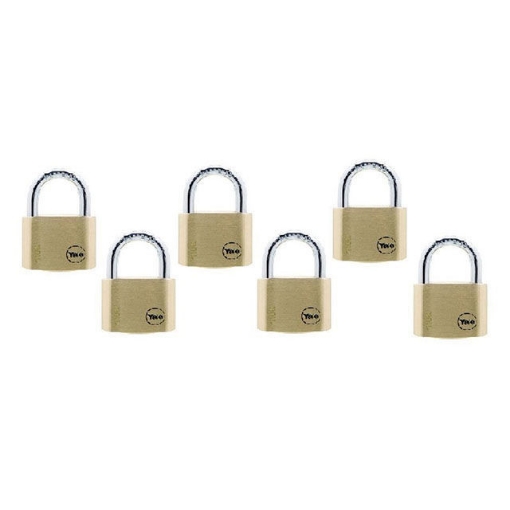 Picture of Yale Padlock Solid Brass 40mm 22mm Shackle 6 pc KA, YLHY110/40/123/6