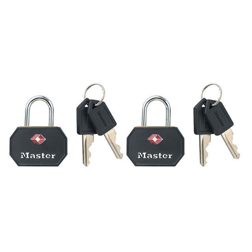 Picture of MASTER LOCK  METAL PADLOCK  WITH BLACK COVER 2 KEYED ALIKE 35MM MSP4681TBLK