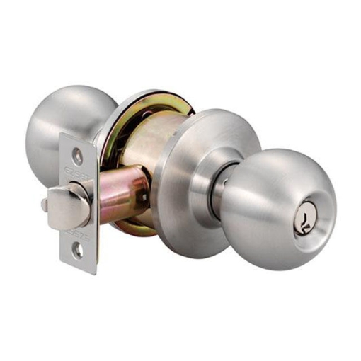 Picture of EZSET BALA ENTRANCE CYLINDRICAL KNOBSET SATIN STAINLESS STEEL EZ100CBAUS32D