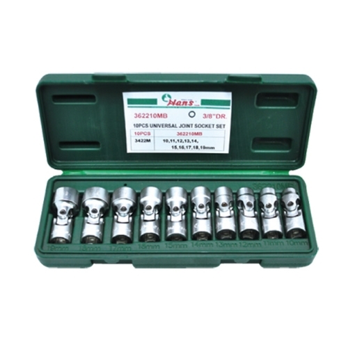 Picture of Hans 10 Pcs. Universal Joint Socket Set, 362210MB