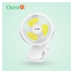 Mini Rechargeable Desk Fan with Night Light (White/Pink)