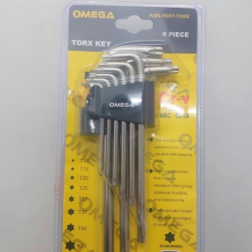 Show details for OMEGA 9pcs Torx Key CR-V Tool Steel Long Arm Tamper Proof Star Screwdriver Torque Repair Tools, L-Shape , AWL-9007-TORX OMEGA 9pcs Torx Key CR-V Tool Steel