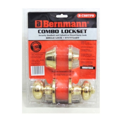 Picture of BERNMANN Stuttgart+H600PB Single Deadbolt Lock B-CSSTPB