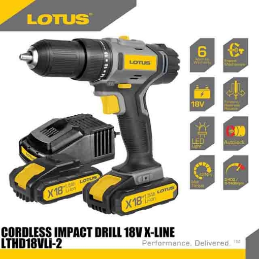 Picture of LOTUS Impact Drill 18V X-LINE LTHD18VLi-2