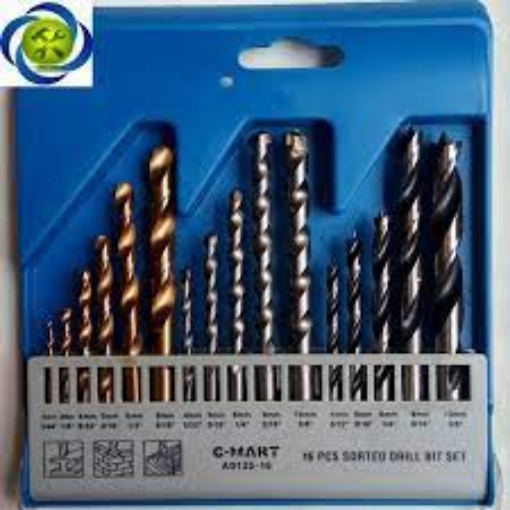 Picture of C-MART 16 PCS SORTED DRILL BIT SET - A0120-16