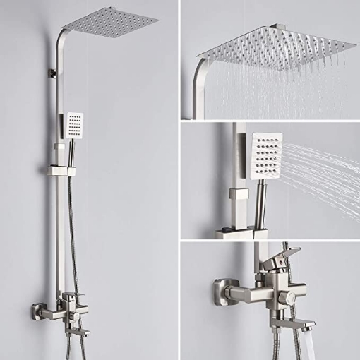 ON-WALL SHOWER BAR SET,ROUND SS-AXS52300S