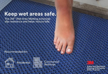 NOMAD WET AREA CARPET MAT W / EDGING GRAY 440MM X 750MM-3M3100440750WEGRAY