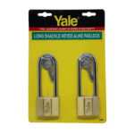 Picture of Yale V140.50 LS90 KA2, Long Shackle Brass Padlocks 140 Series Key Alike 2, V14050LS90