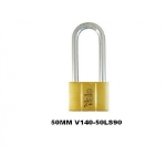 Picture of Yale V140.50 LS90 KA2, Long Shackle Brass Padlocks 140 Series Key Alike 2, V14050LS90