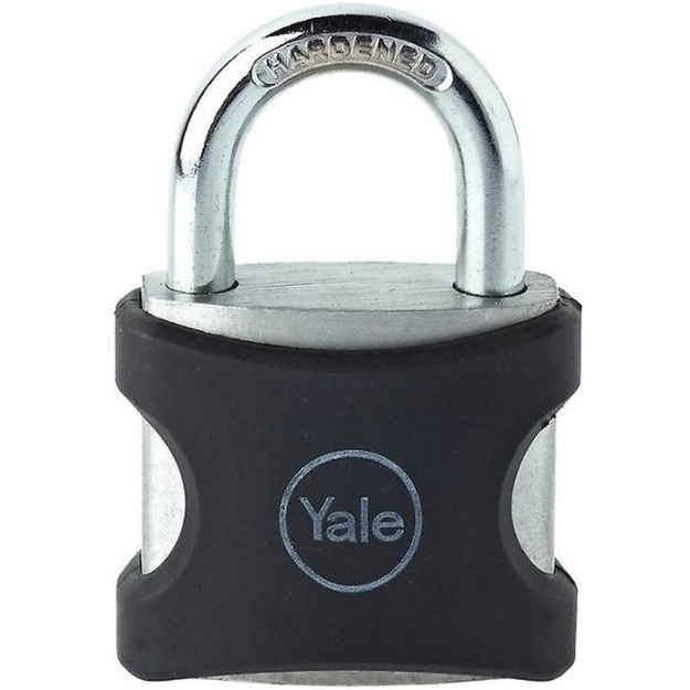 Picture of Yale YE3/32/116/1/BK, PVC Wrapped Aluminum Body Padlock, Black, YE3321161BK