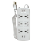 One Master Switch and 2 USB Ports (White)	