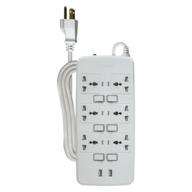 Individual Switches and 2 USB Ports	