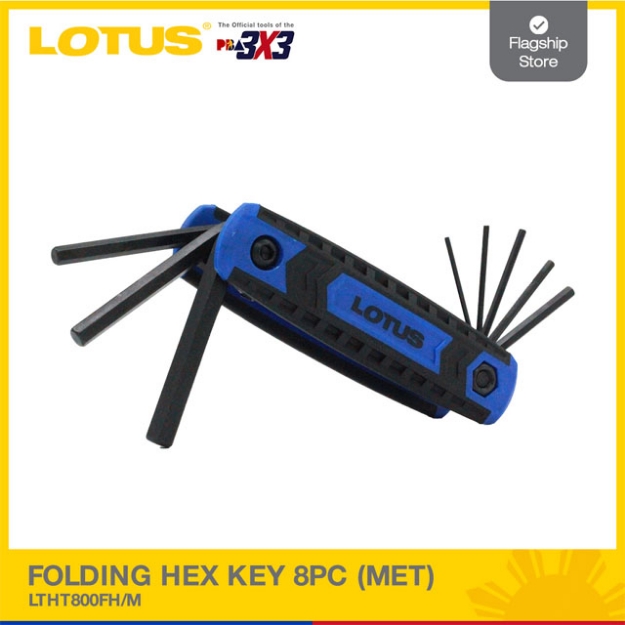 Picture of LOTUS Folding Hex Key (MET) 8pcs LTHT800FH/M
