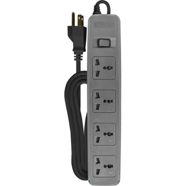 ROYU 4 Gang Power Extension Cord with One Master Switch