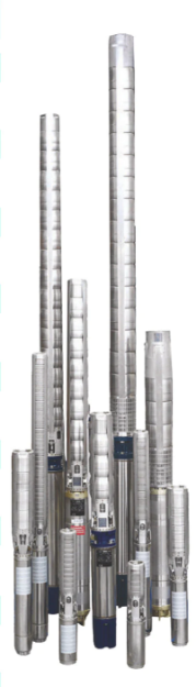 Picture of PSS SERIES STAINLESS STEEL  SUBMERSIBLE BOREHOLE PUMP FOR 4" & 6" WELL CASING DIAMETER - PSS-3-9