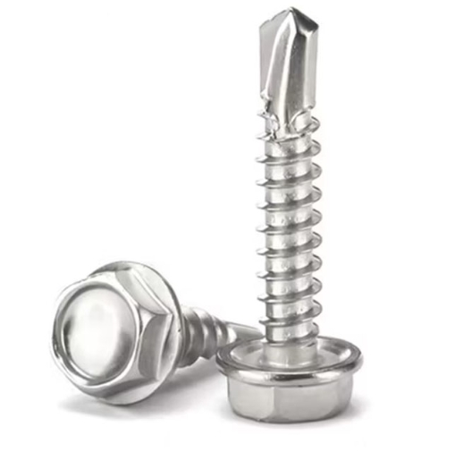 Hillman 8-Inch Washer Head Self-Drilling Screws - 100 Pack White